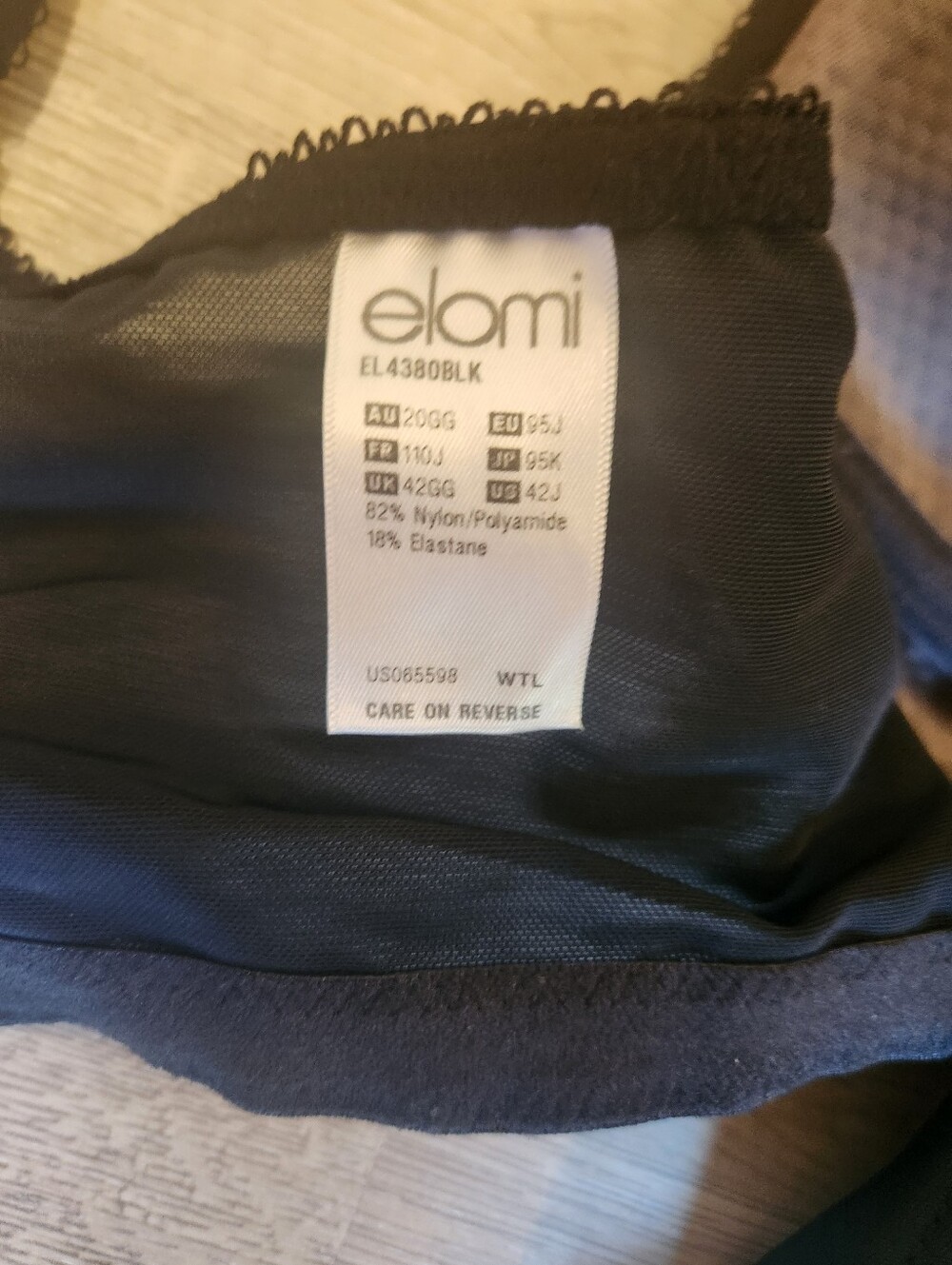 Elomi Bras Three 42J 40J Underwire Adustable Straps Black Lace Lagoon Kiki - Picture 8 of 10